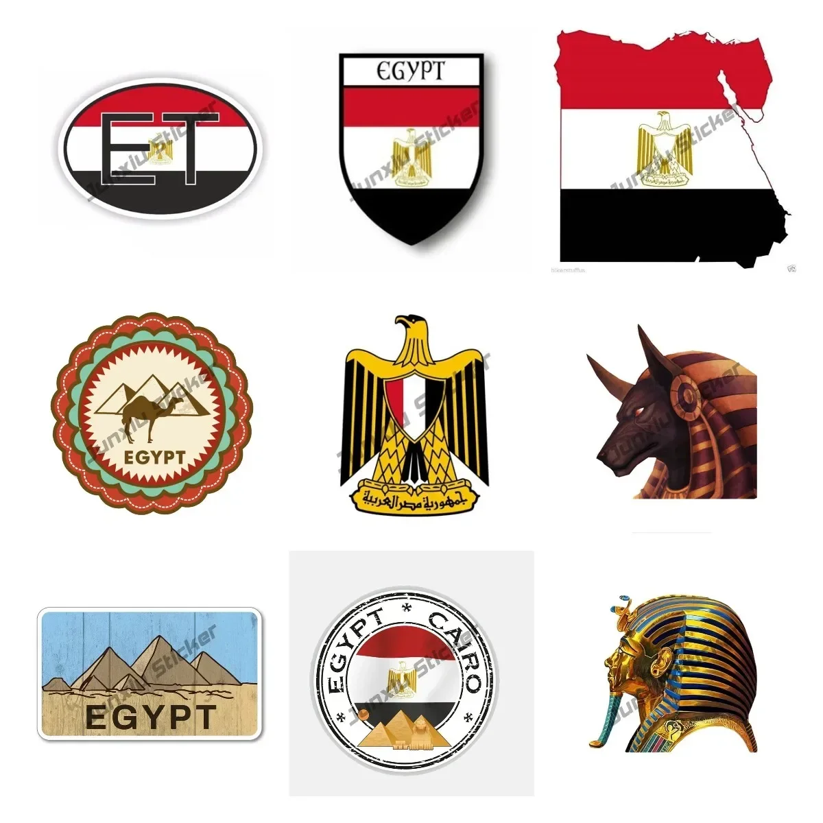 Laptop Accessories Egypt - 世界地図ステッカー,ピラミッド,砂漠,砂漠,ラップトップ,窓,カーアクセサリー,kkk13 cm