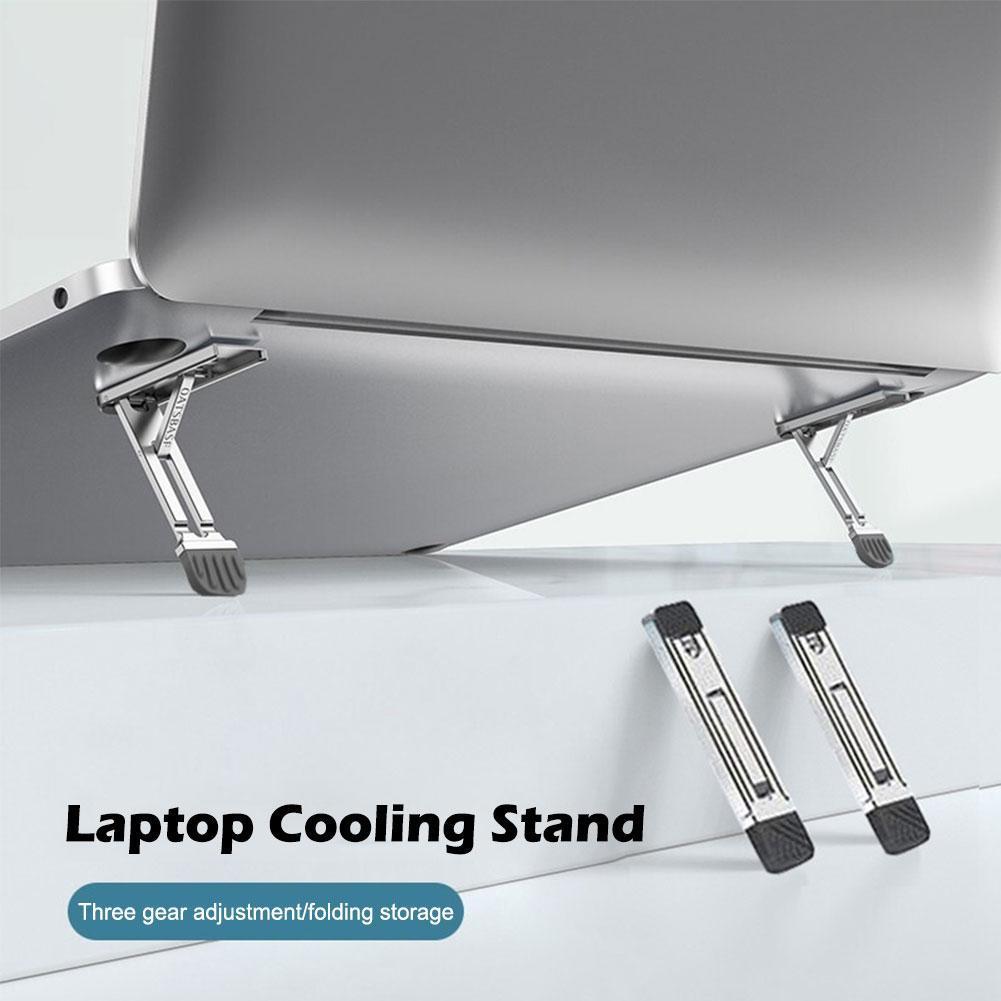 Laptop Accessories Macbook - ラップトップスタンドアルミ合金ミニ折りたたみホルダー 3 高さ調整ノートブックブラケットアクセサリー Macbook スマートフォン用