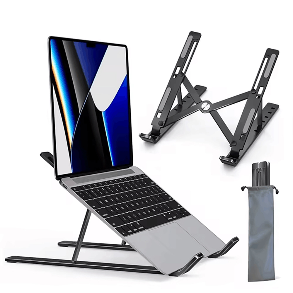 Laptop Accessories Macbook - 調節可能なラップトップホルダーコンピュータモニターホルダーポータブル折りたたみノートブックスタンド Macbook Air iPad タブレット用ベースアクセサリー