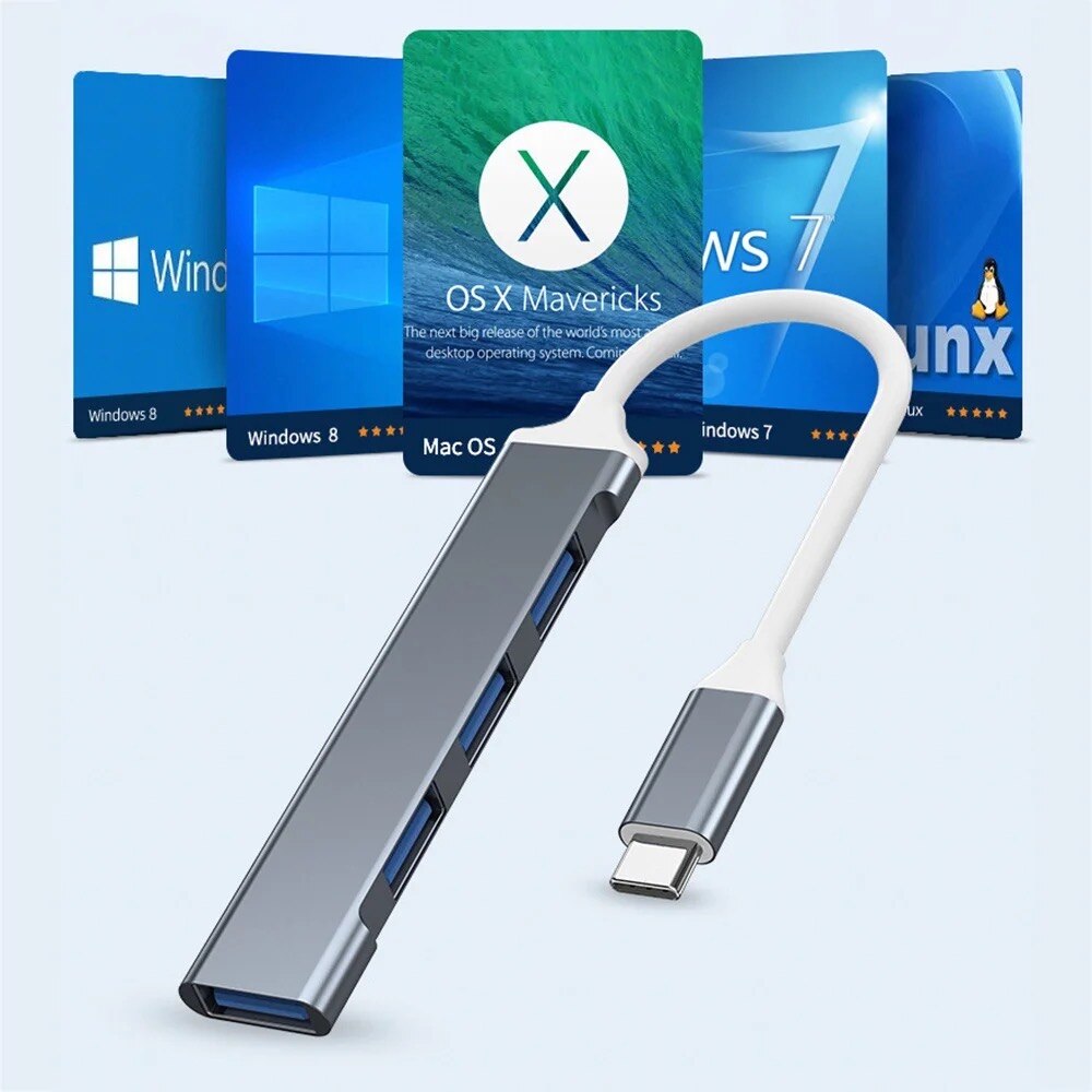 4ポートマルチスプリッターUSB 3.0ハブ タイプCハブ  - Laptop Accessories Macbook のレビューと価格