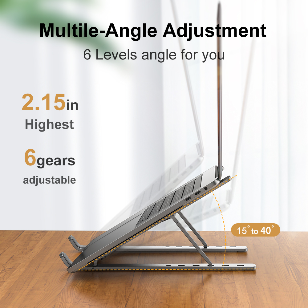 調節可能なラップトップホルダーアルミ合金ノートブックスタンド - Laptop Accessories Macbook のレビューと価格