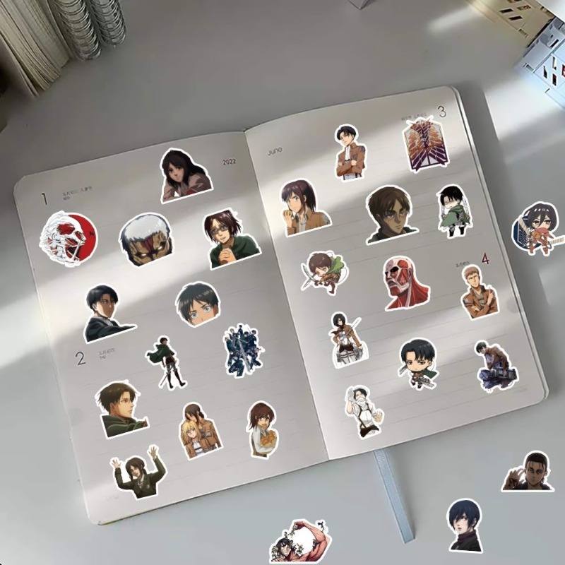 60枚入り 進撃の巨人 アニメステッカー かわいい 防水デカ - Laptop Accessories Case のレビューと価格