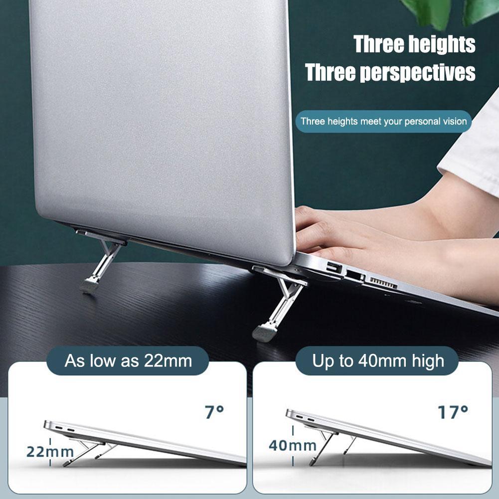 ラップトップスタンドアルミ合金ミニ折りたたみホルダー 3 高 - Laptop Accessories Macbook のレビューと価格