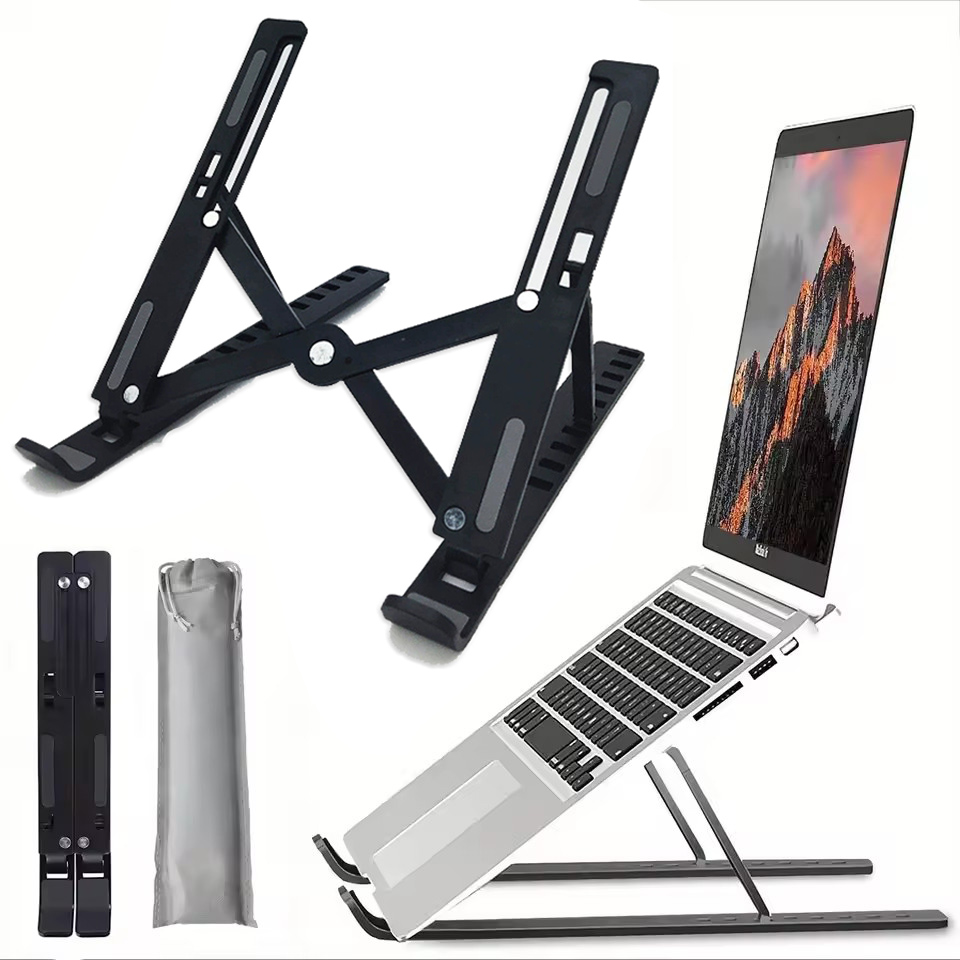 折りたたみラップトップスタンド調節可能なポータブル折りたたみ - Laptop Accessories Macbook のレビューと価格