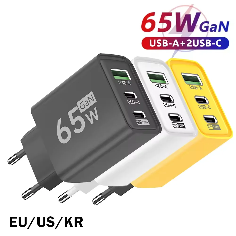 折りたたみ式 65W GaN 3 ポート USB‑C 壁掛け - Laptop Accessories Macbook のレビューと価格